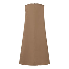 ZANZEA Summer Women's A-line Midi Dresses Casual O-Neck Shirring Pleated Tank Vestidos 2025 Fashion Holiday Solid Robes Femme