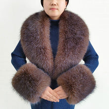 Women's Warm Fluffy Shawl Fashionable Artificial Fluffy Collar Scarve