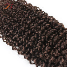 Brown 100% Human Hair Bulk for Braiding 16-24 inch Remy Hair Jerry Curly Boho Braids Hair Bulk Extension Bobbi Hair