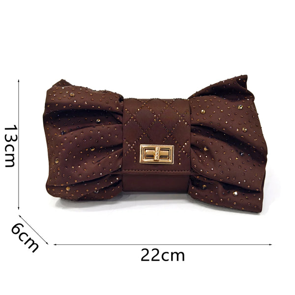 Women's Italian Party Shoes and Bag Set With Elegant Diamond Butterfly