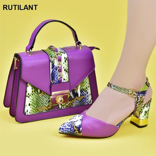 2024 Italian Shoe and Bag Set for Party In Women Luxury Shoes Women Designers Nigerian Women Party Pumps High Heels Sexy Ladies
