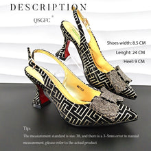 New Design Texture Nigeria Elegant Fashion Women's Banquet Pointed Toe High Heels And Bag Set For Wedding Party