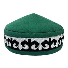 Kazakh Hats for Men Embroidered Blue Green Black Handmade Dancing Party Cotton Dubai Kufi Hijab Spring Caps Elegant