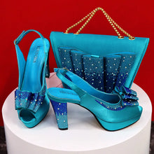 2024 High Quality Yellow Color Fish Beaked Toe Cap Thin Heels Ladies Shoes Matching Bag Set For Women Wedding Party Pump