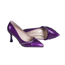Purple Sexy Eye-catching Rhinestone Strap Design Wedding Bridal Casual Outdoor Pointed Toe Stiletto Heels for Ladies Pumps Shoes