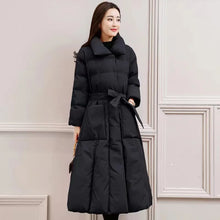 Women's Single Breasted Long Down Winter Jackets
