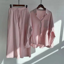 Women's Retro Cotton Linen Shirt Set High Waist Loose Pants Two Piece Suit Traditional Chinese Style Clothing Ensemble