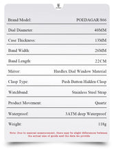 POEDAGAR Fashion Men Watch Luminous Waterproof Chronograph Date Man Wristwatch Square Stainless Steel Quartz Men's Watches Reloj
