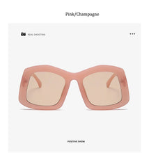 Retro Big Square Gradient Orange Sunglasses For Women New Fashion Luxury Designer Unique Oversized Ladies Sun Glasses Shades