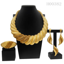 Dubai Gold Plated Jewelry Sets For Women Surround Big Necklace Plate 24K Original For Wedding Banquet Parties Luxurious Jewelry