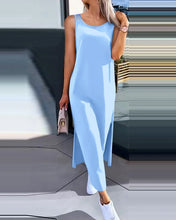 Sexy Backless Sleeveless Solid Midi Dress Women 2024 Summer Casual White Lace Long Dresses For Women Robe Femme