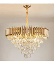 Creative Luxury Crystal Chandelier Rectangular Restaurant Pendant Lights Modern LED Living Room Lamp Lustre Home Elegant Fixture