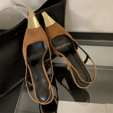 Eilyken Street Style Pointed Toe Women Pumps Fashion Slingbacks Thin High Heels Elegant Stripper Prom Ladies Sandals Shoes