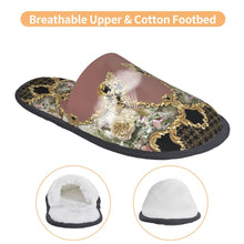 Custom Queen Of Absolutely Everything Gold Baroque Soft Memory Foam House Slippers Women Comfy Warm Anti-skid Sole Slipper
