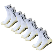 4 Pairs of Sports Socks Football Socks Men's Mid-calf Socks Breathable Silicone Anti-slip Dot Socks Basketball Yoga Socks