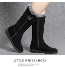 Warm High Fur Boots Women Winter Chunky Mid-calf Boots