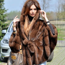 New Elegant Quality Faux Fur Hooded Women's Coat For Winter