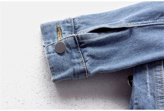 2023 Spring Autumn Women’s Denim Jacket Long Sleeve Overcoat Loose Denim Coat Button Outwear Jeans Jackets 5XL