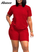 Mlaiscsr Casual Outfits for Women Short Sleeve O-neck T-shirt Tops and Shorts 2 Pieces Summer Sports Tracksuits Matching Sets