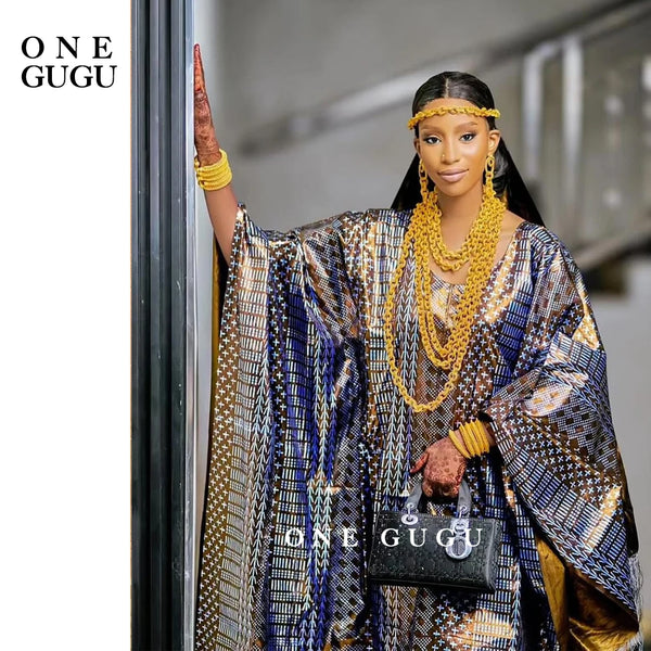 2025 New African Traditional Dashiki Basin Wedding Dress Origianl Print Bazin Riche Boubou Perfumed Gown Dresses