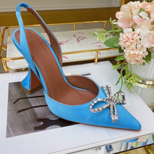 2023 New High Heels Women's Rhinestone Bow Pointy Glasses with Stilettos and Sandals Women.
