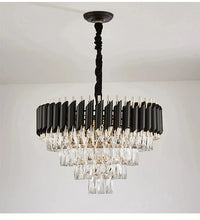 Creative Luxury Crystal Chandelier Rectangular Restaurant Pendant Lights Modern LED Living Room Lamp Lustre Home Elegant Fixture