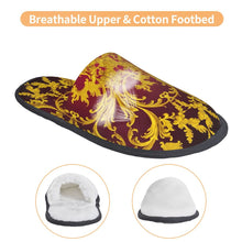 Custom Queen Of Absolutely Everything Gold Baroque Soft Memory Foam House Slippers Women Comfy Warm Anti-skid Sole Slipper