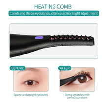 Electric Heated Eyelash Curler USB Rechargeable Eyelashes Quick Lasting Curling Comb&Clip Dual Use Makeup Eyelash Curler