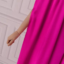 Women Evening Maxi Dress VONDA 2023 Summer Stand Collar Elegant Satin Long Bat Sleeve Pleated Sundress Casual Solid Robe Femme