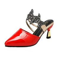 Pointed Designer Slides Fashion Rhinestones Non-Slip Women Slippers Elegant High Heel Outdoor Pearl Party Shoes