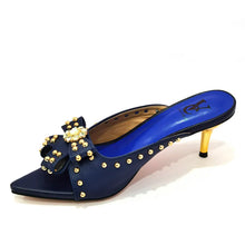 2022 Rivet Style  Women Shoes and Bag to Match in Color matching High Quality Nigerian Design Matching Shoes and Bag