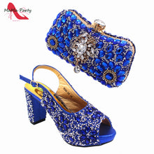 2024 Fashion New Arrivals INS Hot Sale Full Crystal Shinning Shoes and Bag Set for Dress in Red Color Sandals Christmas Party