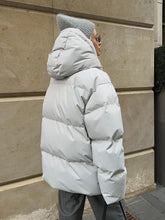 Women's Winter Cotton Loose Puffer Padded Solid Parkas Coat Female