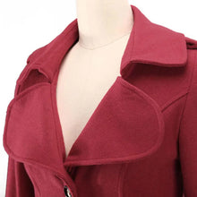 Long Women's Woolen Autumn Winter Single Breasted Trench Coat