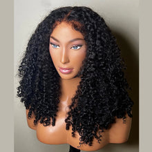 Soft Natural Black 180Density Long 26'' Kinky Curly Lace Front Wig For Women BabyHair Preplucked Heat Resistant Glueless Daily