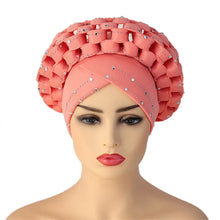 african Ready to Wear Autogele Headtie Glitter Diamonds Women Turban Cap