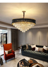 Creative Luxury Crystal Chandelier Rectangular Restaurant Pendant Lights Modern LED Living Room Lamp Lustre Home Elegant Fixture