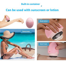 Sun Screen Applicator for Kids and Adults, Portable Refillable Applicator Roller With Replacement Sponge Sun Lotion Applicator