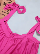 Wmstar Plus Size Dresses for Women New In Summer Clothes Slip Bow Big Hem Solid Elegant Maxi Dress Wholesale Dropshipping 2023