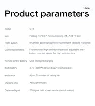 GT8 Mini Drone 8K WiFi GPS HD Aerial Photography Quadcopter with Cameras Toys