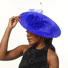 Big Flower Fascinators Hat Headpiece Women Kentucky Church Millinery Cap Ladies Derby Feather Pillbox Fascinator Hats