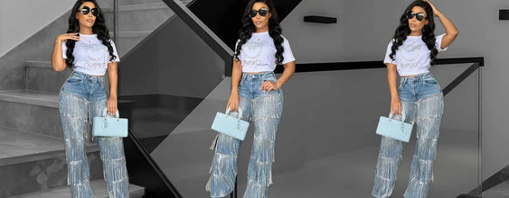 BKQU Fashion Streetwear Y2k Hollow Out Jeans Women High Waist Side Cross Cutout Wide Leg Blue Denim Pants Elegant Party Jean2025