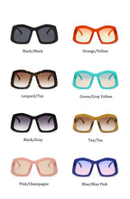 Retro Big Square Gradient Orange Sunglasses For Women New Fashion Luxury Designer Unique Oversized Ladies Sun Glasses Shades