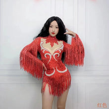 Stage Latin dance cha-cha dance practice suit stretch slim skirt fringe flash small diamond pearl design suit