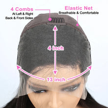 14Inch Short Straight Bob Wig Human 13x4 Lace Transparent 210% Frontal Hair Bob Wig PrePlucked Lace Front Human Hair Wigs