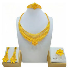 New Bridal Jewelry Set Dubai Necklace Earrings For Women Wedding 24k Gold Plated African Jwellery Bridesmaid Party Gift