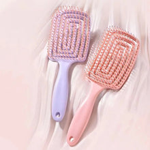 1Pcs Elastic Massage Comb Hollow Out Hair Brush Scalp Massage Combs Hair Styling Detangler Fast Blow Drying Detangling Tool