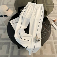 Sports Suit for Women, Autumn Fashion, Casual, Age Reducing, Western-style Zipper Sweatshirt, Wide Leg Pants Two-piece Set pants