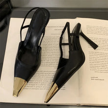 Eilyken Street Style Pointed Toe Women Pumps Fashion Slingbacks Thin High Heels Elegant Stripper Prom Ladies Sandals Shoes