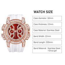 MISSFOX New Red Quartz Watch For Men Luxury Hip Hop Streetwear Clock Waterproof watches AAA Quartz Men's Wristwatches